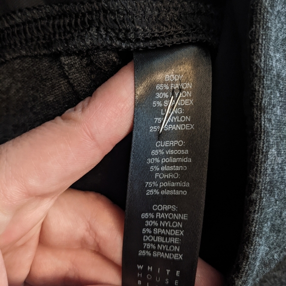 White House Black Market Charcoal Gray leggings - Picture 4 of 9